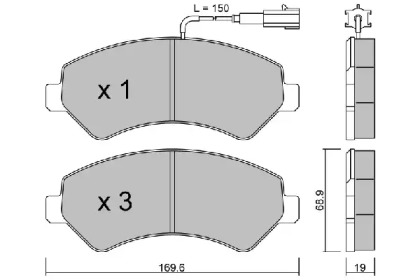 Комплект тормозных колодок AISIN BPFI-1008